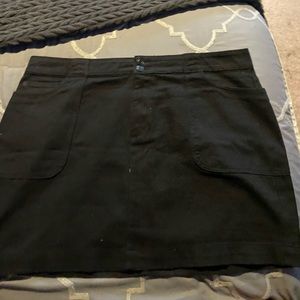 Black jean skirt